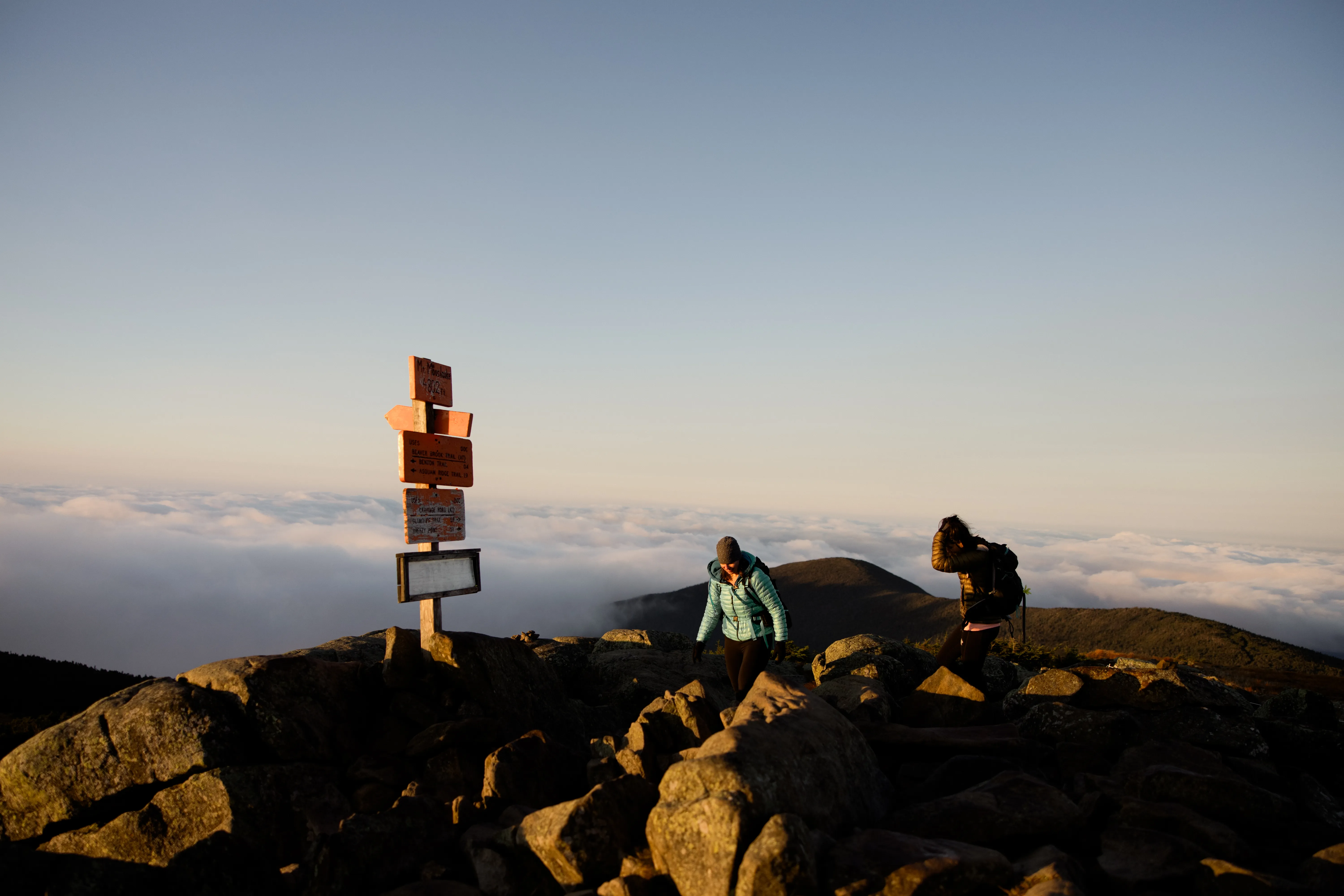 Mt. Moosilauke summit above the clouds, New Hampshire